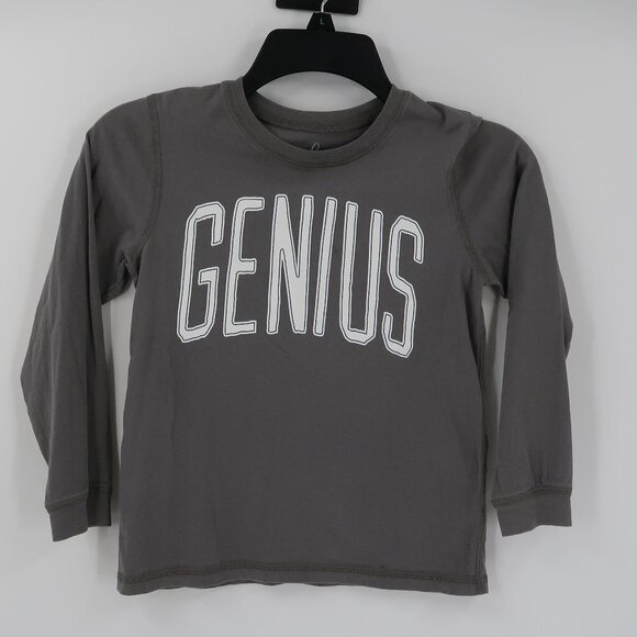 Peek Kids Genius Gray Long Sleeve Tee size Small 6-7 - Picture 1 of 7